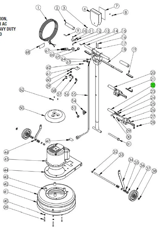 Pearl Abrasive - Floor Buffing Machine Accessories Handle