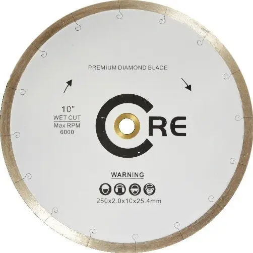 Core Abrasives - J-Slot Segmented Blade Papo-J for Porcelain 10"