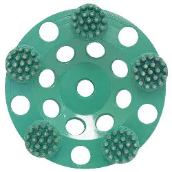 Pearl Abrasive - P4 Concrete & Natural Stone Button Cup Wheel, 7 Buttons 7" x 5/8" - 11 "