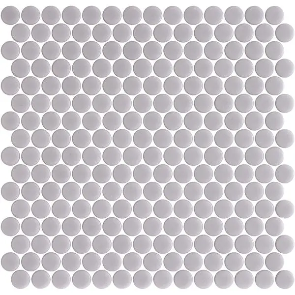 Centura Mosaic Tiles Penny Natureglass Matte Smooth Grey 11" x 11"