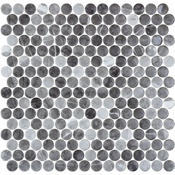 Centura Mosaic Penny Vanguard Storm Glossy 12" x 12"