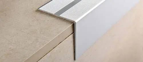 Progress Profiles - Stair Nose with Adhesive Proend Anodized Aluminum Silver (48 mm) 1-7/8" x 8' 10-5/16"