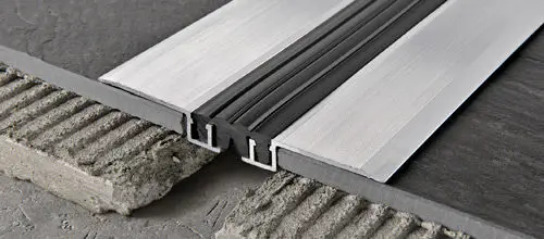 Progress Profiles - Movement Joint PROEXPAN 130 Aluminum with Grey Rubber Insert 1" (12 mm) x 8' 10-5/16"