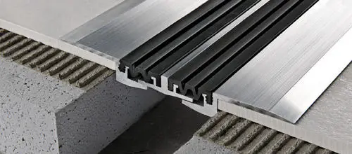 Progress Profiles - Movement Joint PROEXPAN 190 Aluminum with Black Rubber Insert 3/4" (19 mm) x 8' 2-7/16"