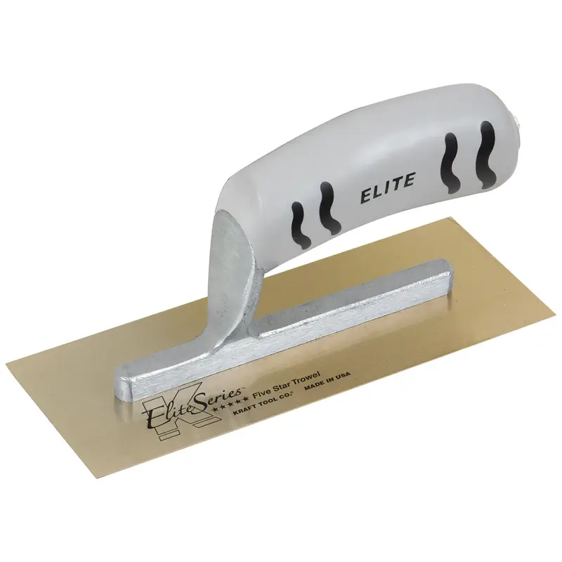 Kraft Tool - Midget Trowel Elite Series Five Star with ProForm Handle Golden Stainless Steel 3" x 8"