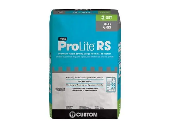 Custom Building Products - Premium Rapid Setting Large Format Tile Mortar ProLite RS Gray 30 lb