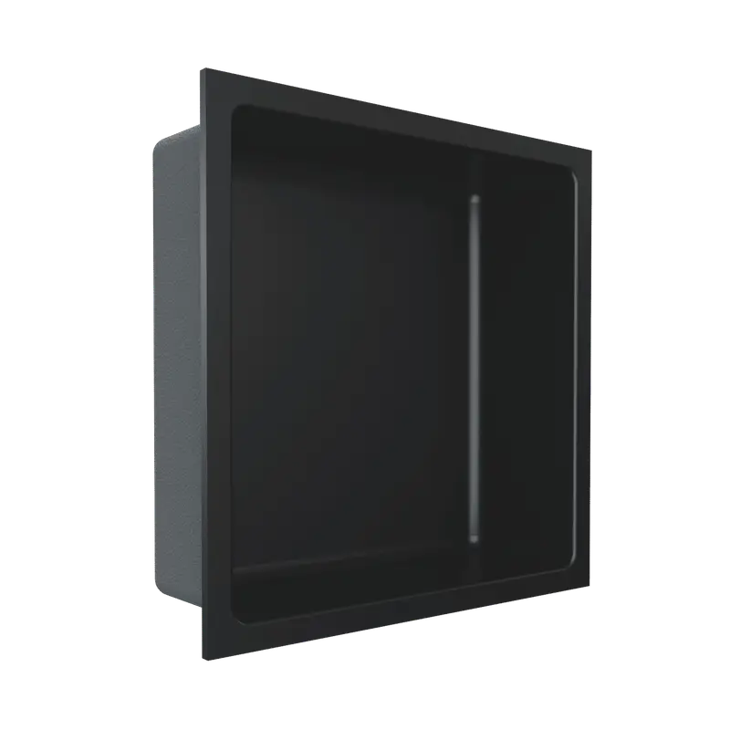 Fusion - Shower Niche Stainless Steel Black 12" x 12"