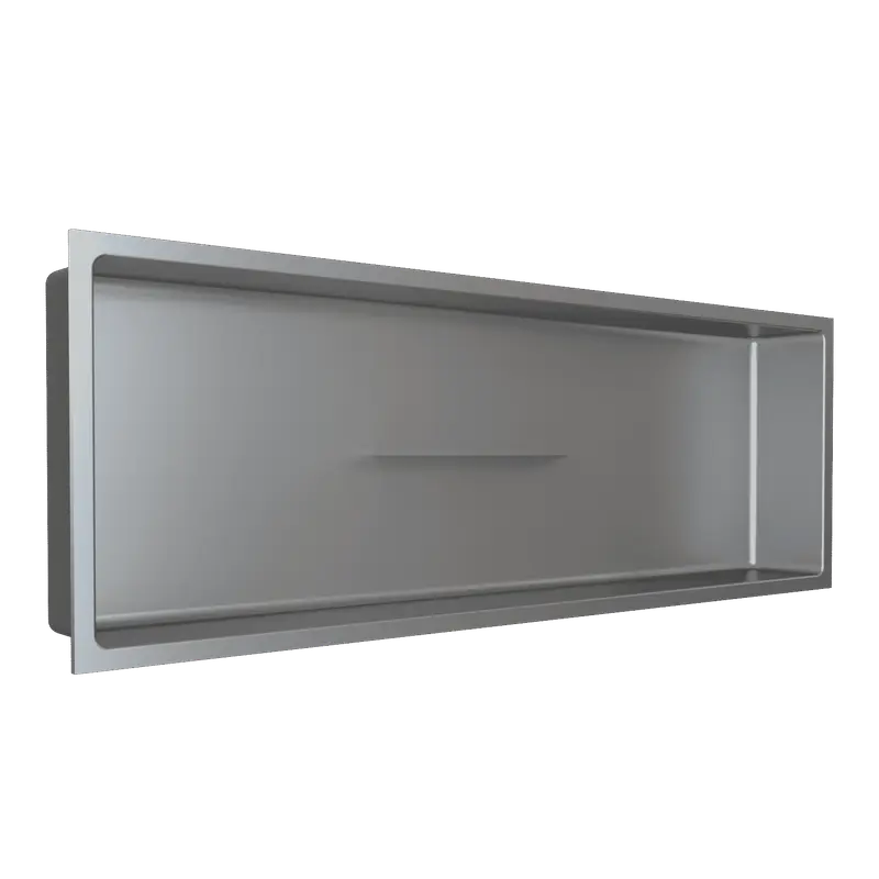 Fusion - Shower Niche with Central Shelf Stainless Steel 12" x 36"