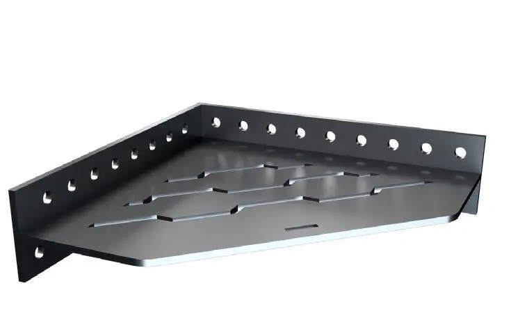 Fusion - Corner Shower Shelf Stainless Steel Nano 7.7" x 7.7"