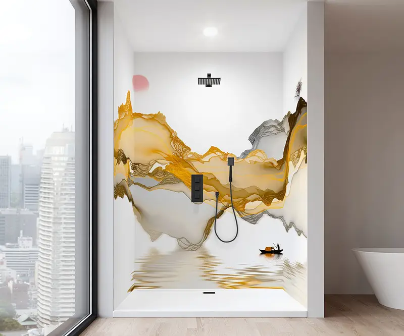 Muraluxe - Shower wall kits Proselect - Alcove (3 panels) - 120 Glossy - 32", 48", 32" x 96"