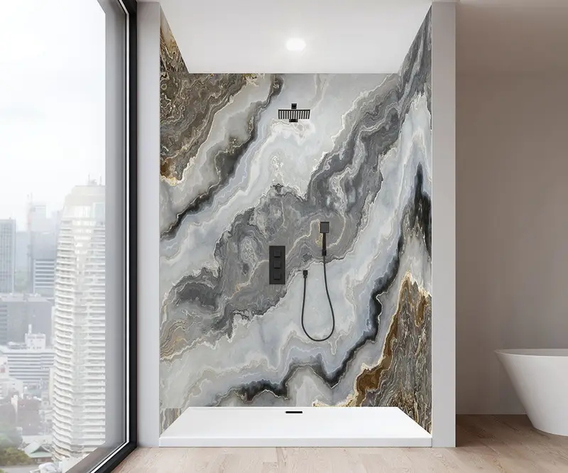 Muraluxe - Shower wall kits Proselect - Alcove (3 panels) - 103 Satin - 32", 60", 32" x 96"