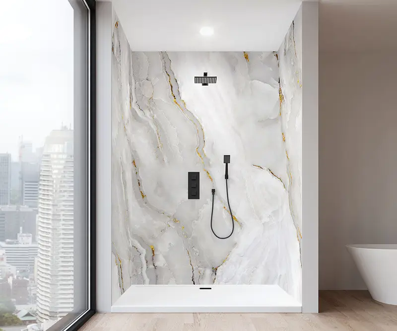 Muraluxe - Shower wall kits Proselect - Alcove (3 panels) - 910 Satin - 36", 36", 36" x 96"