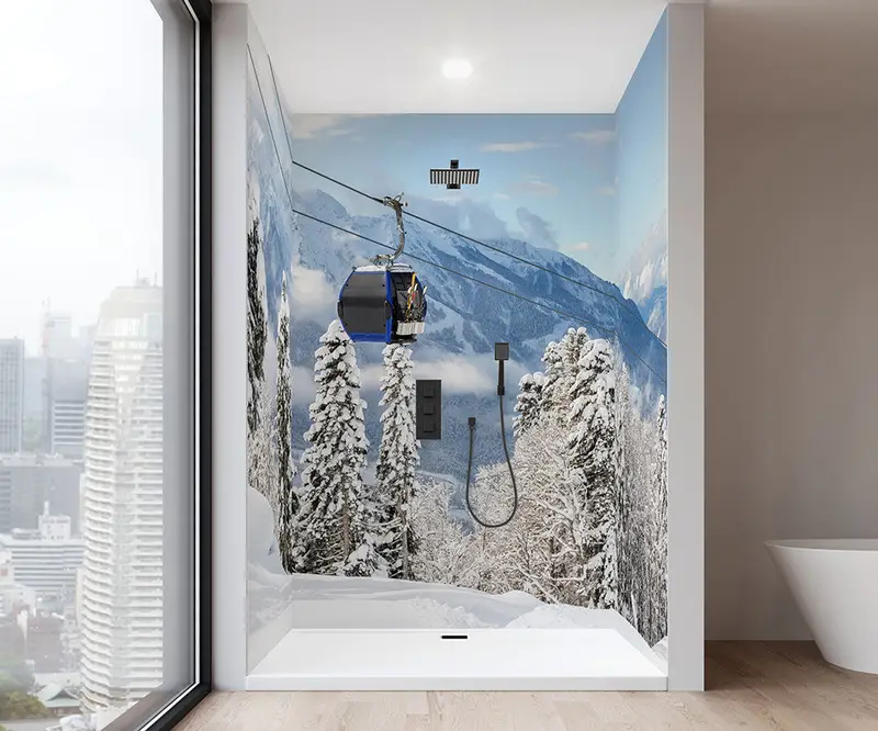 Muraluxe - Shower wall kits Proselect - Alcove (3 panels) - 666 Glossy - 36", 60", 36" x 96"