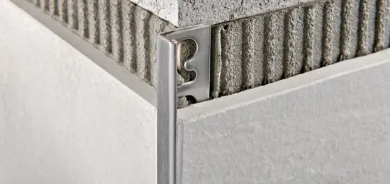 Progress Profiles - L-shaped Profile Proterminal with Protective Film Satined Stainless Steel 6 mm
