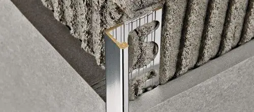 Progress Profiles - Tile Edge Trim Proterminal Chromed Brass (8 mm) 5/16" x 8' 10-5/16"