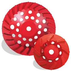 Pearl Abrasive - P2 Pro-V Concrete & Masonry Swirl Cup Wheel, 12 Segments 7" x 5/8" - 11"
