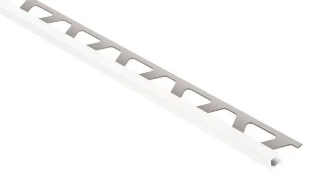 Schluter - QUADEC Square Edge Trim - Aluminum Bright White 1/2" (12.5 mm) x 8' 2-1/2"