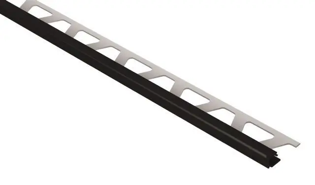 Schluter - QUADEC Square Edge Trim - Aluminum Black 1/2" (12.5 mm) x 8' 2-1/2"