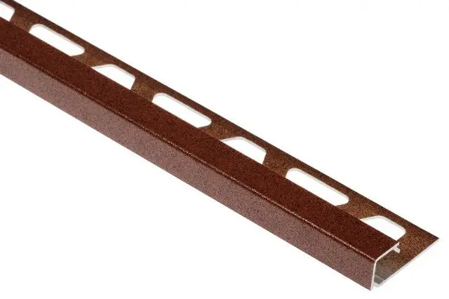 Schluter QUADEC Square Edge Profile Anodized Aluminum Rustic Brown 1/2" (12.5 mm) x 10'