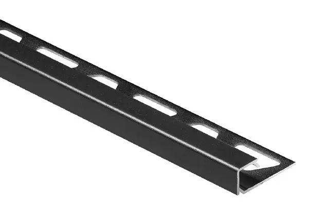 Schluter QUADEC Square Edge Profile Anodized Aluminum Satin Black 1/4" (6 mm) x 10'