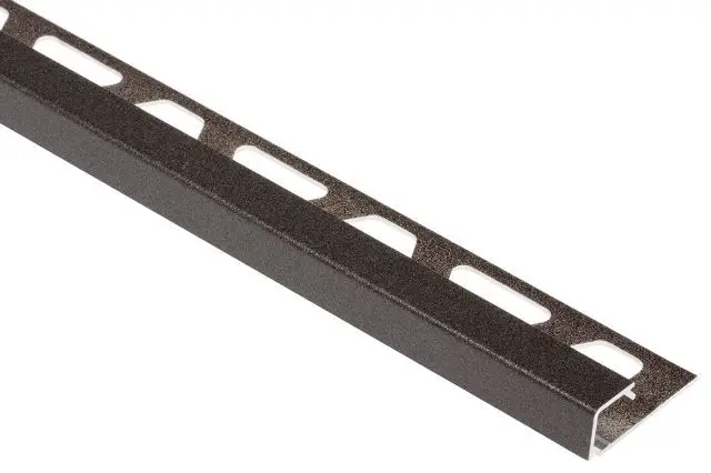 Schluter QUADEC Square Edge Profile Anodized Aluminum Dark Anthracite 1/4" (6 mm) x 10'
