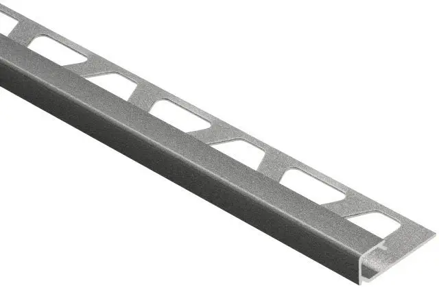 Schluter QUADEC Square Edge Profile Anodized Aluminum Pewter 1/4" (6 mm) x 10'