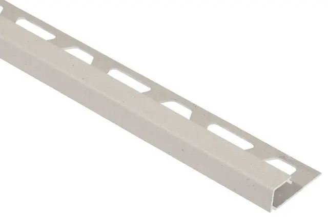 Schluter QUADEC Square Edge Profile Anodized Aluminum Ivory 1/4" (6 mm) x 10'