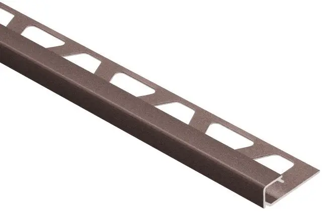 Schluter QUADEC Square Edge Profile Anodized Aluminum Bronze 1/4" (6 mm) x 10'