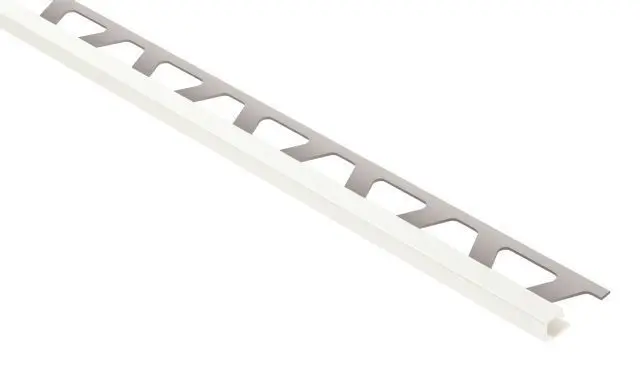 Schluter - QUADEC Square Edge Trim - Aluminum White 1/4" (6 mm) x 8' 2-1/2"