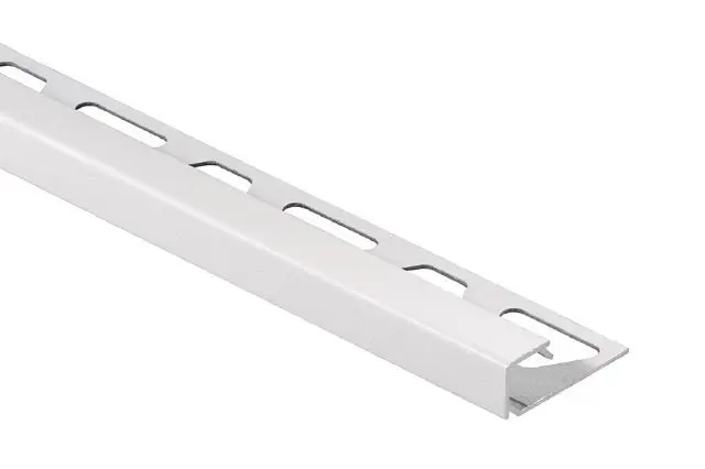 Schluter QUADEC Square Edge Profile Anodized Aluminum Satin White 5/16" (8 mm) x 10'