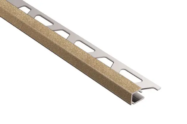 Schluter QUADEC Square Edge Profile Anodized Aluminum Beige 5/16" (8 mm) x 10'