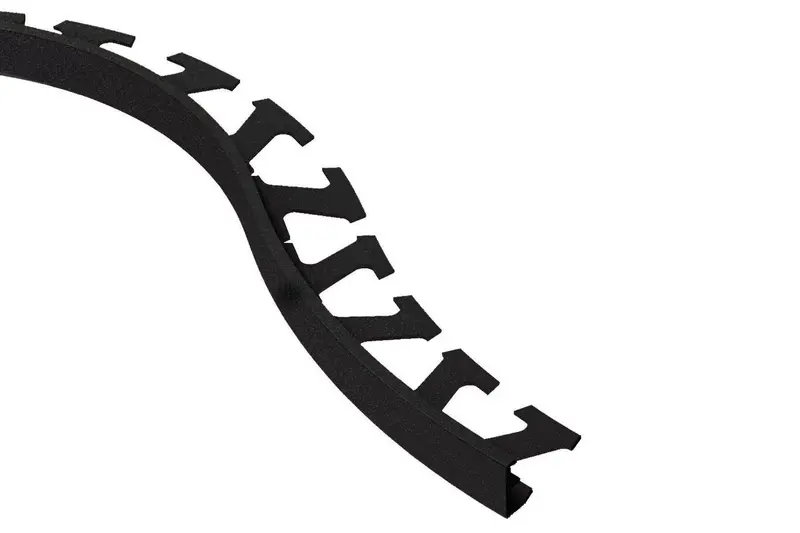 Schluter - SCHIENE Floor Tile Flexible Edge Trim Aluminum Matte Black 3/16" (4.5 mm) x 8' 2-1/2"
