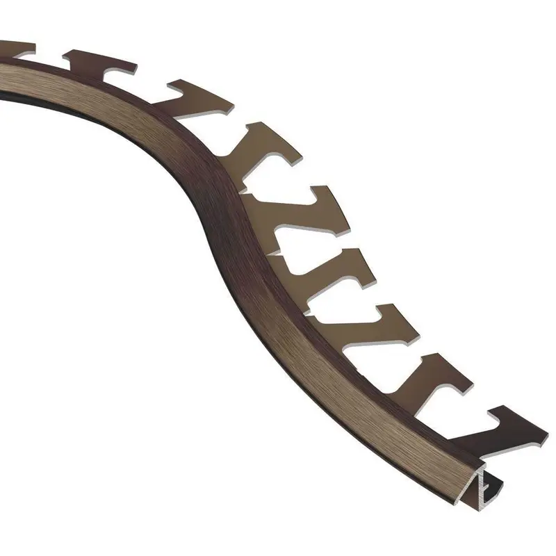 Schluter - RENO-TK Radius Reducer Profile - Aluminum Anodized Antique Bronze 3/8" (10 mm) x 8' 2-1/2"