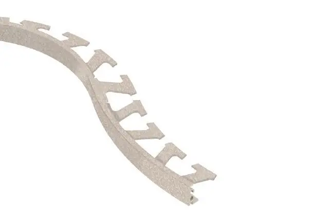 Schluter JOLLY Wall Flexible Edge Trim Aluminum Cream 3/8" (10 mm) x 8' 2-1/2"