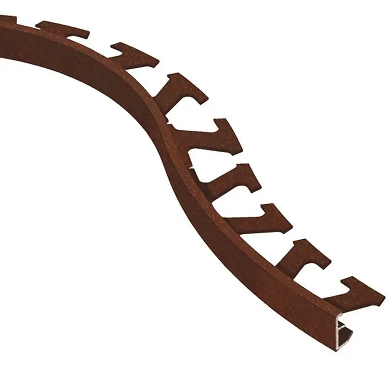 Schluter JOLLY Wall Flexible Edge Trim Aluminum Rustic Brown 3/8" (10 mm) x 8' 2-1/2"