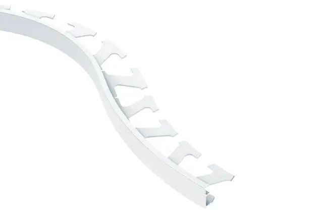 Schluter - JOLLY Wall Flexible Edge Trim Aluminum White 1/2" x 8' 2-1/2"