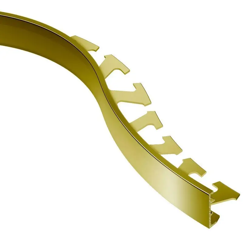 Schluter - SCHIENE Floor Tile Flexible Edge Trim Brass Matte 7/8" (22.5 mm) x 8' 2-1/2"