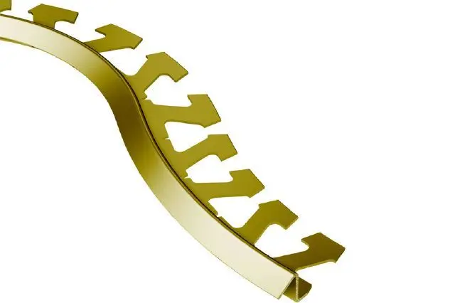 Schluter RENO-TK Radius Reducer Profile Brass 1/2" (12.5 mm) x 8' 2-1/2"