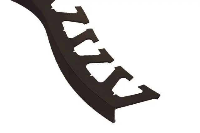 Schluter BARA-RW Balcony Edging Radius Profile Aluminum Black Brown 2-3/16" x 8' 2-1/2"