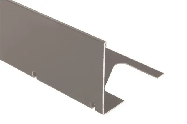 Schluter BARA-RWL Balcony Edging Radius Profile Aluminum Metallic Grey 1" (25 mm) x 8' 2-1/2"