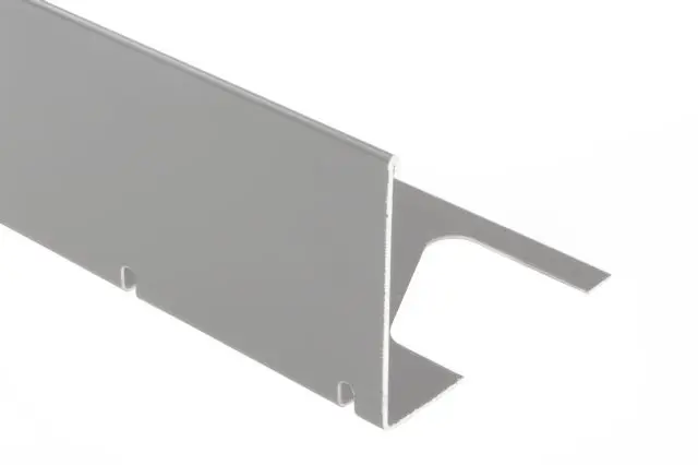 Schluter BARA-RWL Balcony Edging Radius Profile Aluminum Classic Grey 2-3/16" (55 mm) x 8' 2-1/2"