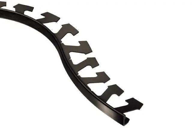 Schluter - JOLLY Floor/Wall Radius Tile Edging Trim - Aluminum Anodized Brushed Graphite 1/2" (12.5 mm) x 8' 2-1/2"