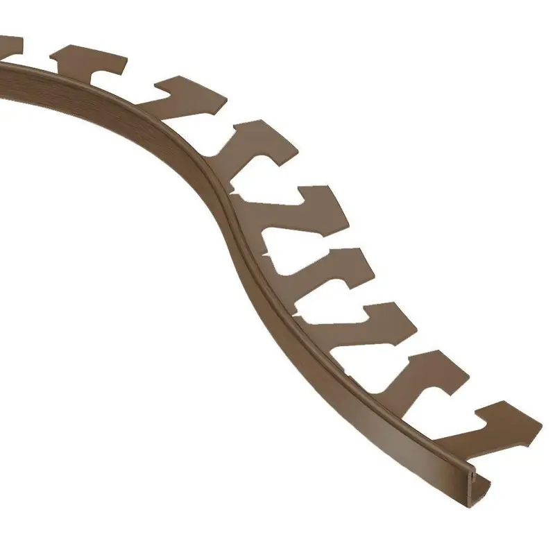 Schluter - JOLLY Floor/Wall Radius Tile Edging Trim - Aluminum Anodized Brushed Antique Bronze 5/16" (8 mm) x 8' 2-1/2"