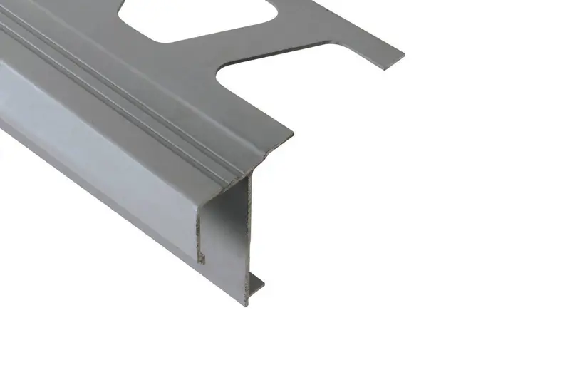 Schluter - BARA-RAK Balcony Edging Profile with Drip Lip Aluminum Metallic Grey 8' 2-1/2"