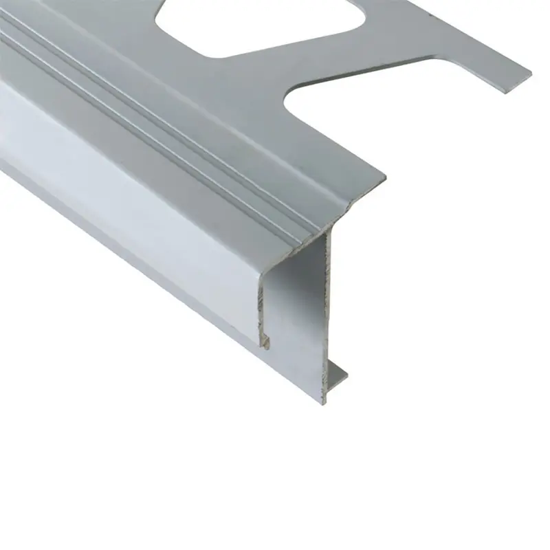 Schluter - BARA-RAK Balcony Edging Profile with Drip Lip Aluminum Classic Grey 8' 2-1/2"