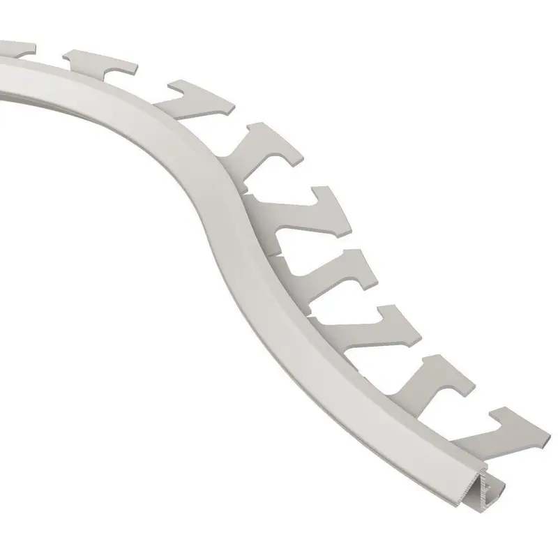 Schluter - RENO-TK Radius Reducer Profile - Aluminum Anodized Satin Nickel 3/8" (10 mm) x 8' 2-1/2"