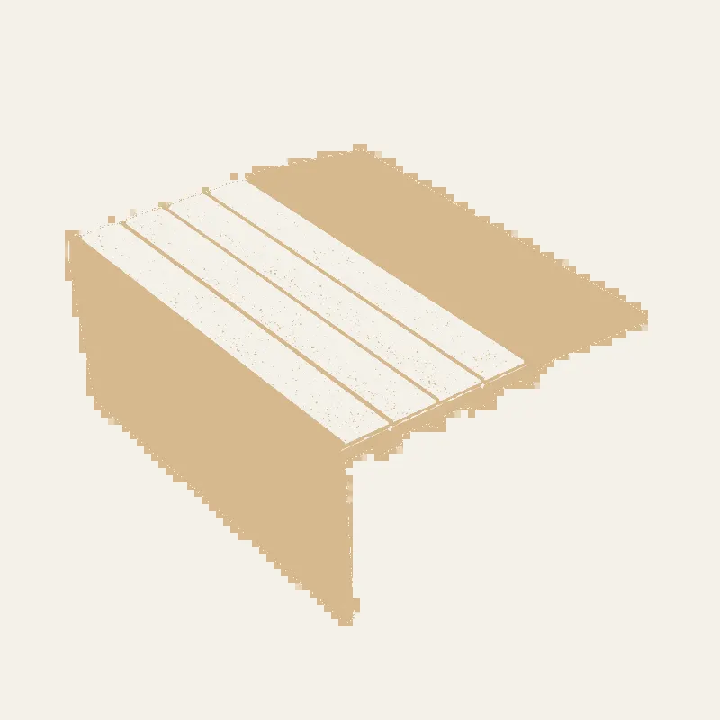 Kinesik - Ecoglo RC5 Carpet Accessibility Stair Nosing Aluminum Clear with N30 Black Non-Slip Insert 2" (Sold in Linear Feet)