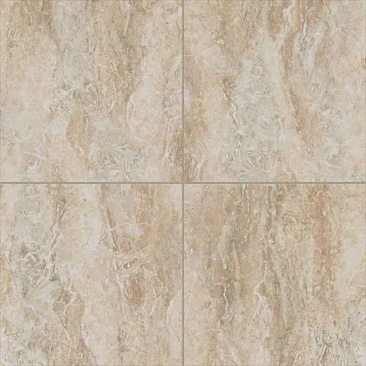 Centura Vinyl Tile UltraCeramic by American Biltrite Castelli Marble Beige 18" x 18"