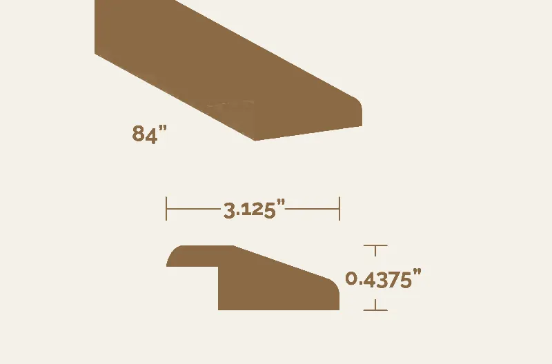 Lauzon Collection Hardwood White Oak Chelsea Cream Matte Reducer 84"