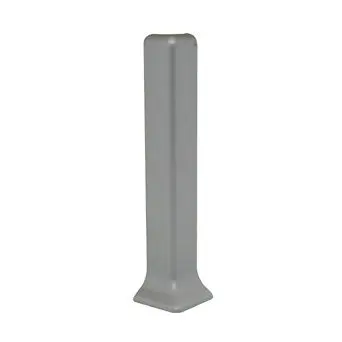 Progress Profiles - Molding External Corner Skirting 100 Anodized Aluminum Silver 3-15/16" (100 mm) (Pack of 2)